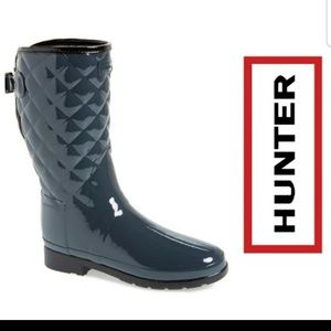 Hunter Quilted Gloss Rain Boots